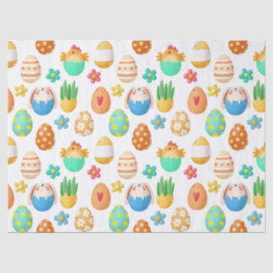Cute Easter Chicks, Bunnies, and Eggs Decoupage Tissue Paper