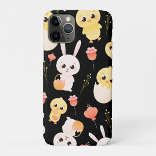 Cute Easter Chicks & Bunnies Seamless Pattern  iPhone 11 Pro Case