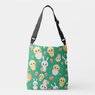 Cute Easter Chicks & Bunnies Seamless Pattern Orn Crossbody Bag