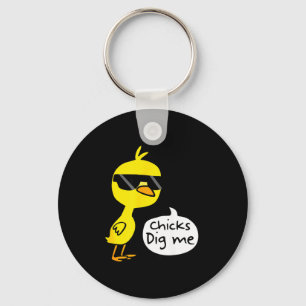 Cute easter chicks dig me shirt Cute easter chicks Keychain