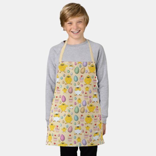 Cute Easter Chicks Pattern Apron