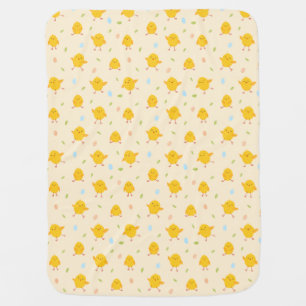 Cute Easter Chicks Pattern Baby Blanket