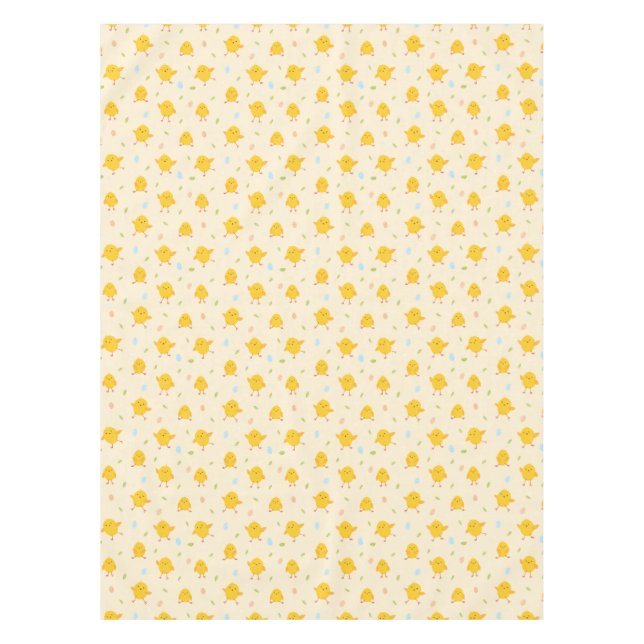 Cute Easter Chicks Pattern Tablecloth (Front)