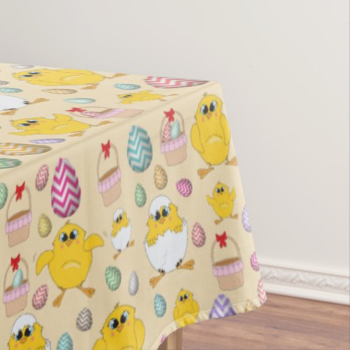 Cute Easter Chicks Pattern Tablecloth