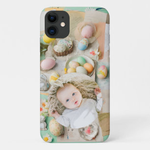 Cute Easter collage scrapbook photo iPhone 11 Case