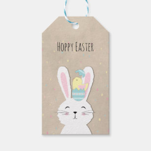 Cute  Easter craft style bunny Gift Tags