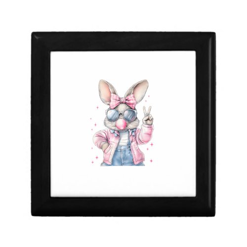 Cute Easter Day Bunny Blowing Bubble Rabbit Women  Gift Box