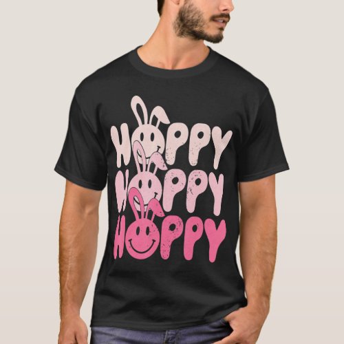 Cute Easter Day Bunny Ears Hoppy Crew Dont Worry  T_Shirt