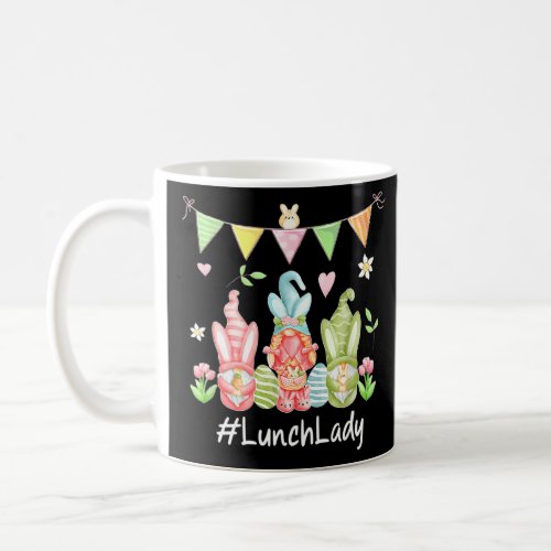 Cute Easter Day Gnome Love Lunch Lady Women Matchi Coffee Mug