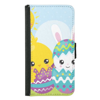 Cute easter duo wallet phone case for samsung galaxy s5