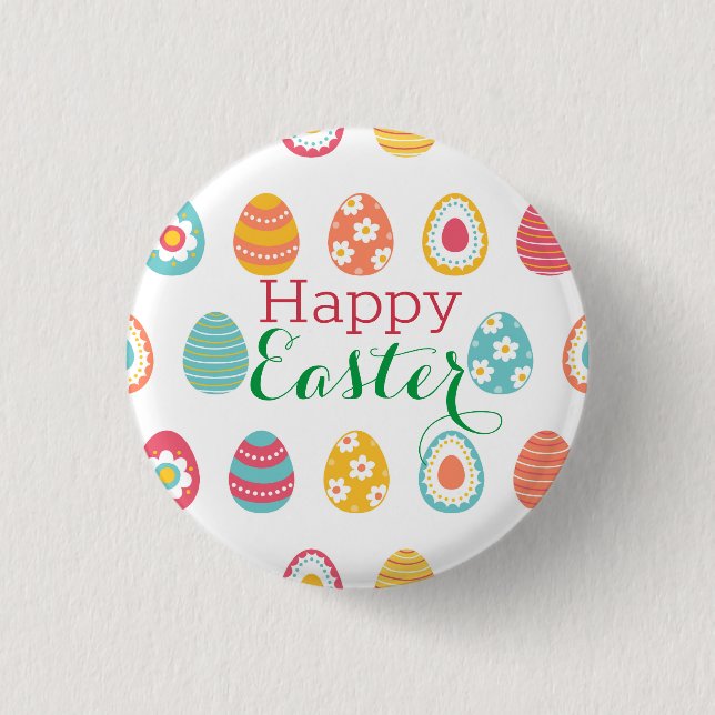 Cute Easter Egg Button (Front)