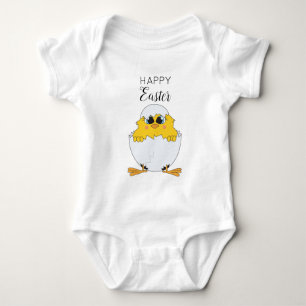 Cute Easter Egg & Chick Happy Easter Baby Bodysuit