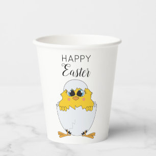 Cute Easter Egg & Chick Happy Easter Paper Cups