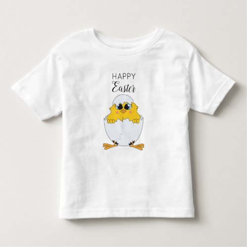 Cute Easter Egg  Chick Happy Easter  Toddler T_shirt