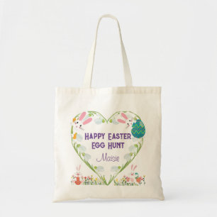 Cute Easter Egg Hunt Bag   Bunnies   Snowdrops