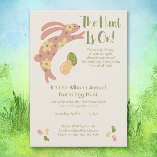 Cute Easter Egg Hunt Invitation