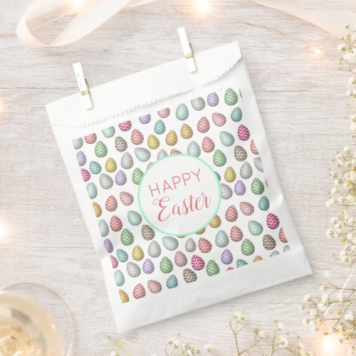 Cute Easter Egg Pattern Pastel Colors  Favor Bag
