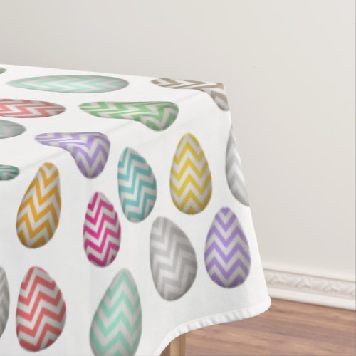 Cute Easter Egg Pattern Pastel Colors Tablecloth