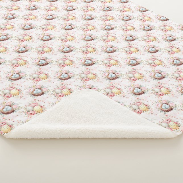 Cute Easter Egg Sherpa Blanket (3/4)