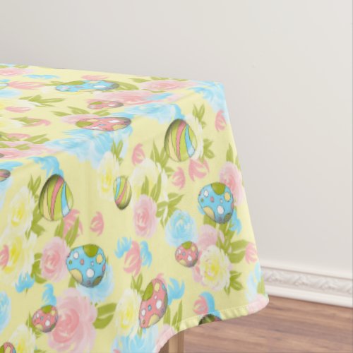 Cute Easter eggs and flowers pattern Tablecloth