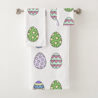 Cute Easter Eggs Pattern Bathroom Towel Set