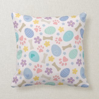 Cute Easter eggs Paw print Pastel colors Dog lover
