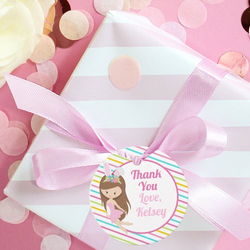 Cute Easter Fairy Birthday Girl Custom Thank You Favor Tags