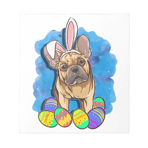 Cute Easter Gift Idea for French Bulldog Frenchie Notepad