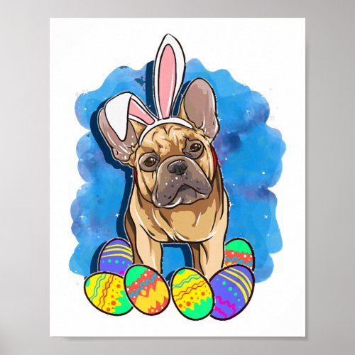 Cute Easter Gift Idea for French Bulldog Frenchie Poster