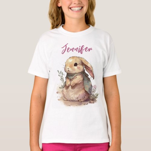 Cute Easter Girl T_Shirt Gift Personalized