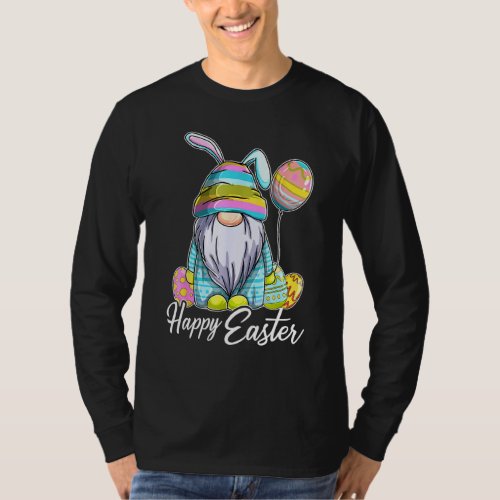 Cute Easter Gnome Eggs Hunting Basket Cute Happy E T_Shirt