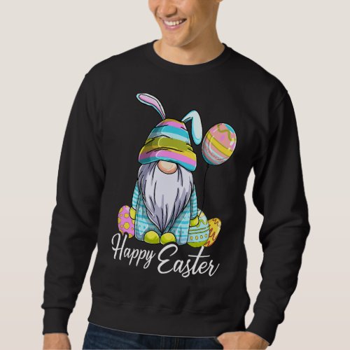 Cute Easter Gnome Eggs Hunting Basket Happy Easter Sweatshirt