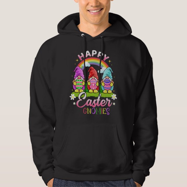 Cute Easter Gnomes Happy Easter Gnomies Hoodie (Front)