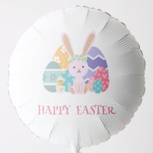 Cute Easter Group Eggs Happy Hoppy Easter day Balloon