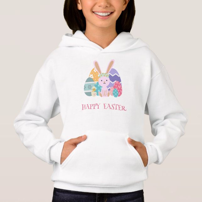 Cute Easter Group Eggs Happy Hoppy Easter day Hoodie (Front)