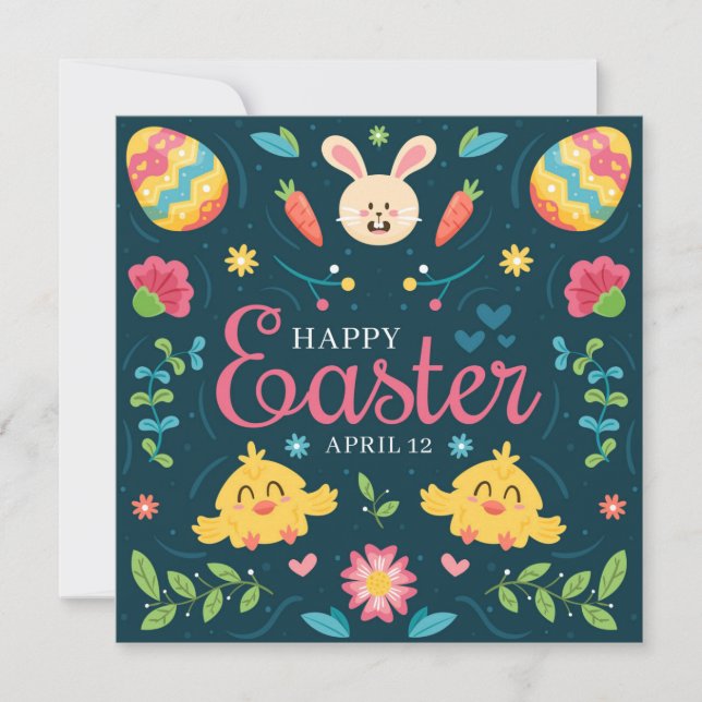 Cute Easter Holiday Card (Front)