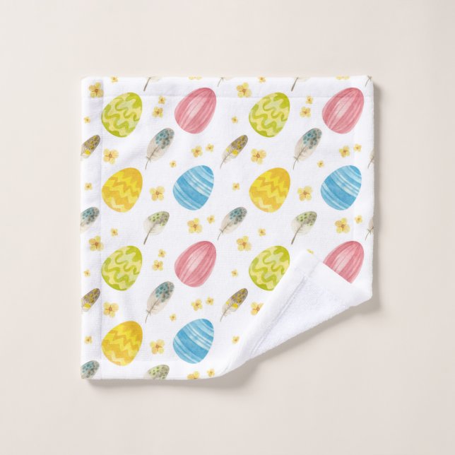 Cute Easter Holiday Egg Pattern Gift, Happy Easter Wash Cloth (Wash Cloth)