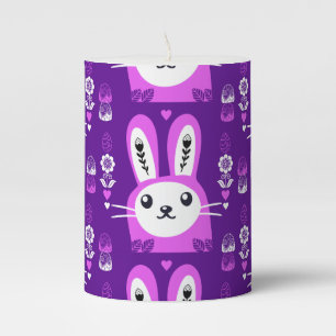 Cute Easter Holiday Rabbit Pillar Candle