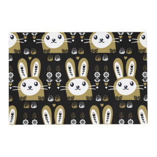 Cute Easter Holiday Rabbit Placemat