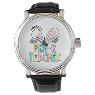 Cute Easter Hoppy Pre K Teacher Bunny Ears Watch