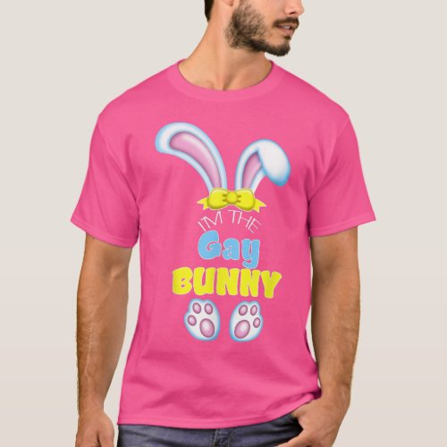 Cute Easter Im The Gay Bunny LGBTQ Pride  T_Shirt