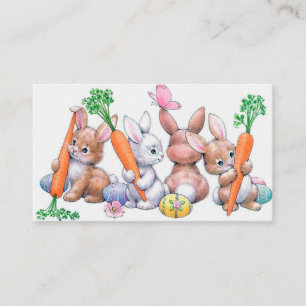 Cute Easter mini retro vintage Business Card