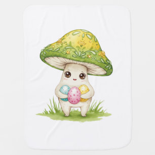 Cute Easter mushroom  Baby Blanket