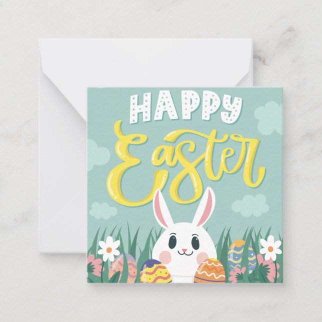 Cute Easter Note Card (Front)