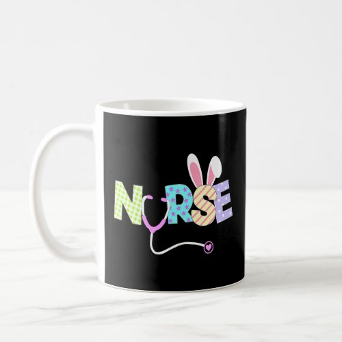 Cute Easter Nurse Bunny Ears Happy Easter Eggs Out Coffee Mug