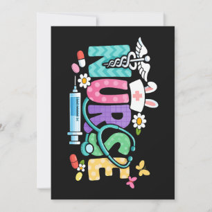 Cute Easter Nurse Medical Humor Invitation
