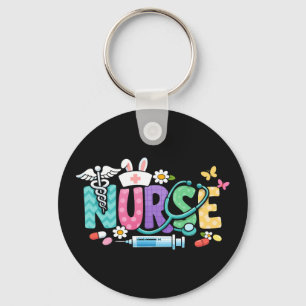 Cute Easter Nurse Medical Humor Keychain