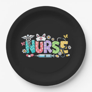 Cute Easter Nurse Medical Humor Paper Plates