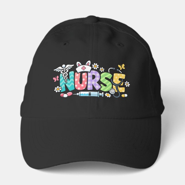 Cute Easter Nurse Medical Humor Performance Cap (Front)