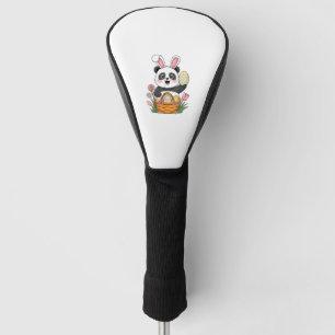 Cute Easter Panda Bunny Rabbit Easter Egg Basket P Golf Head Cover